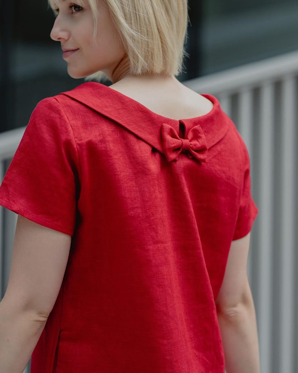 Grünes Midi-Leinenkleid Story - Produktbild 5