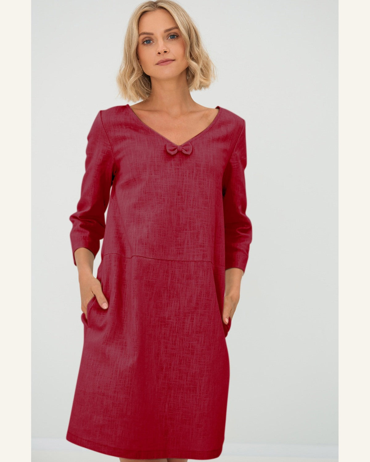 Kurzes Boheme-Leinenkleid - Produktbild 3