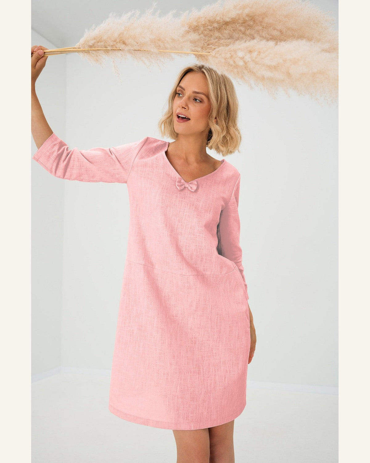 Kurzes Leinenkleid für Gäste - Produktbild 2