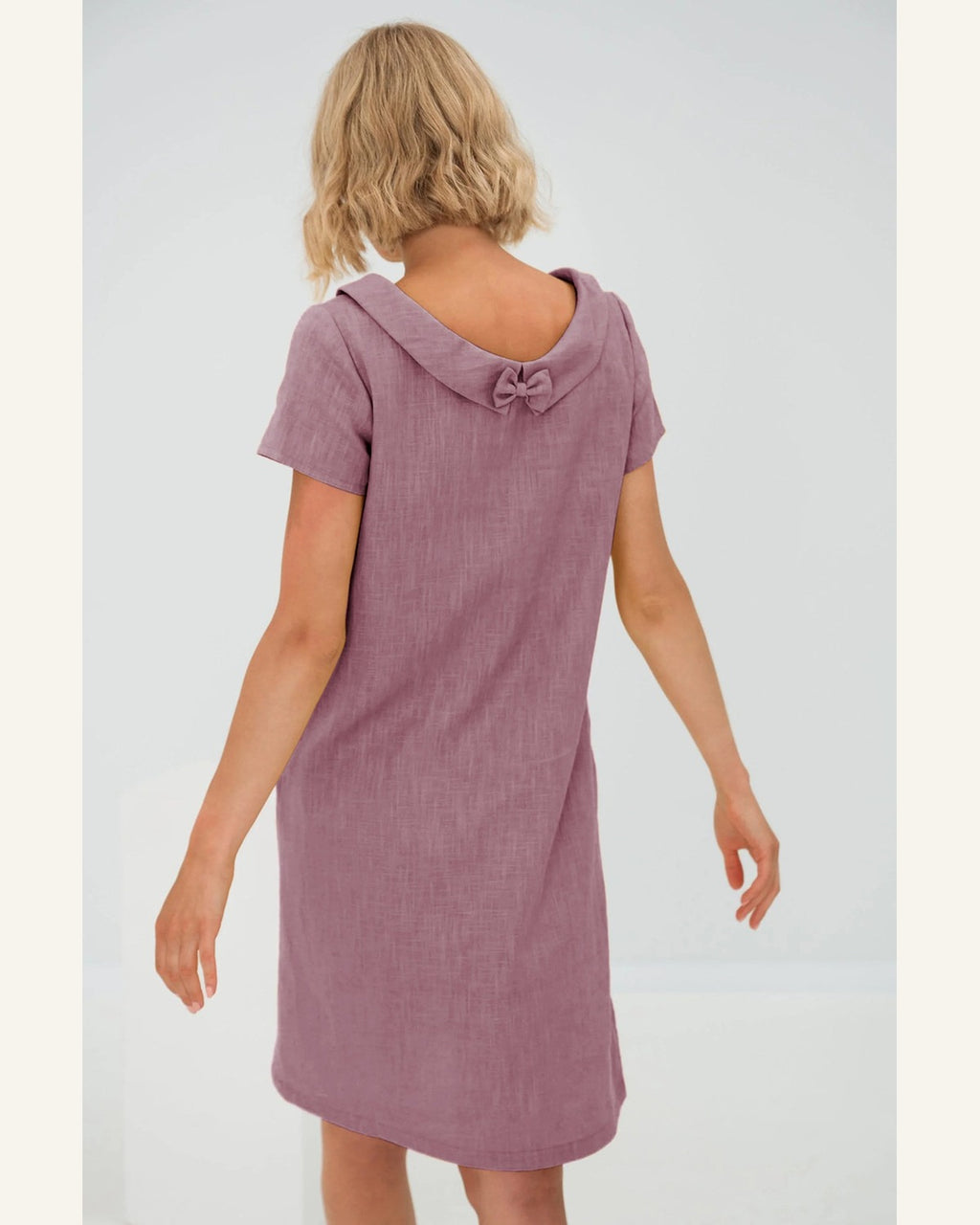 Midi-Shiftkleid aus Leinenmix - Produktbild 4