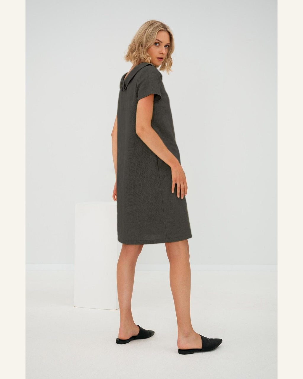 Petites A-Linien Leinenkleid - Produktbild 1