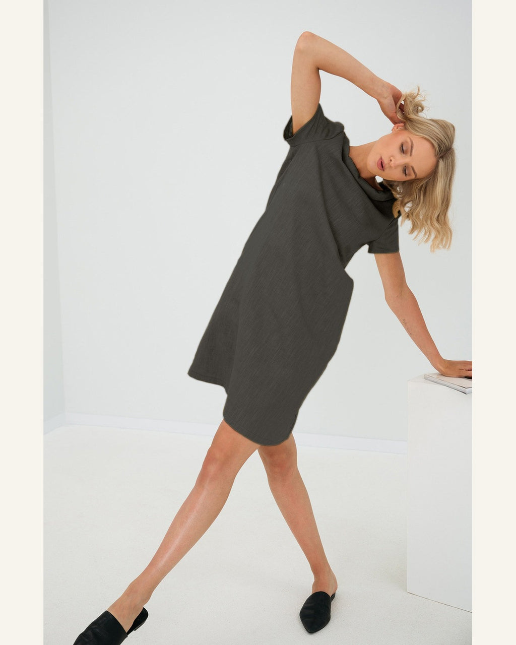 Petites A-Linien Leinenkleid - Produktbild 3