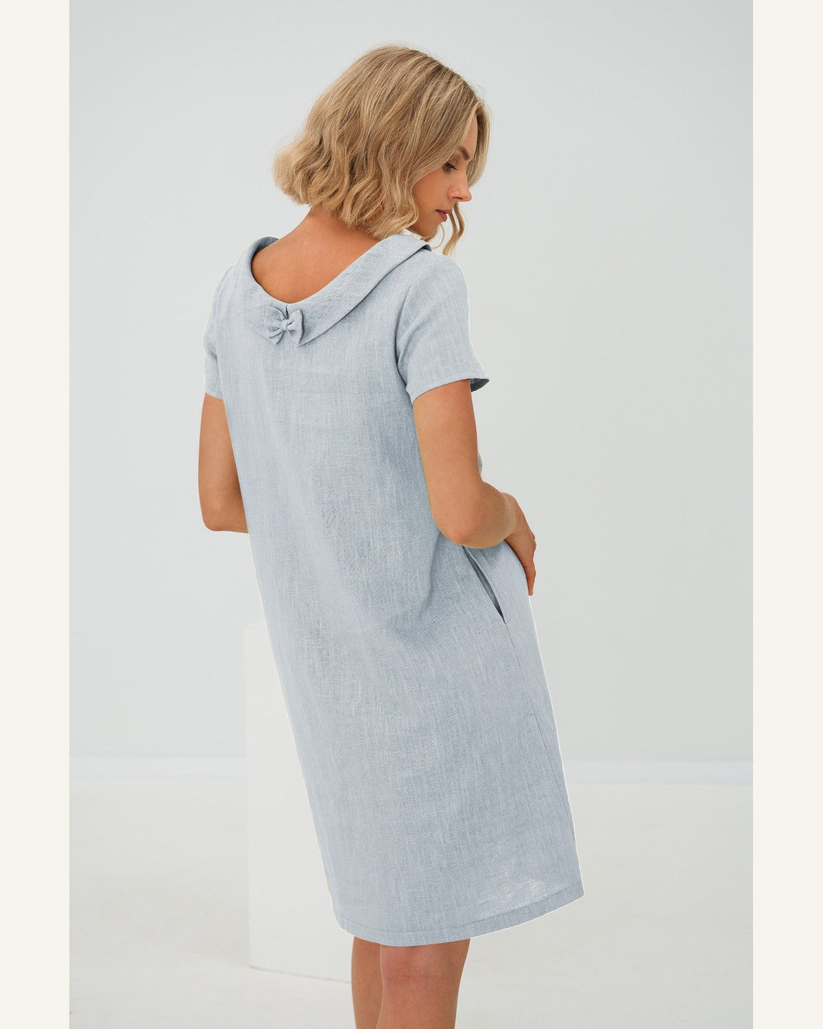 Petites A-Linien Leinenkleid - Produktbild 5