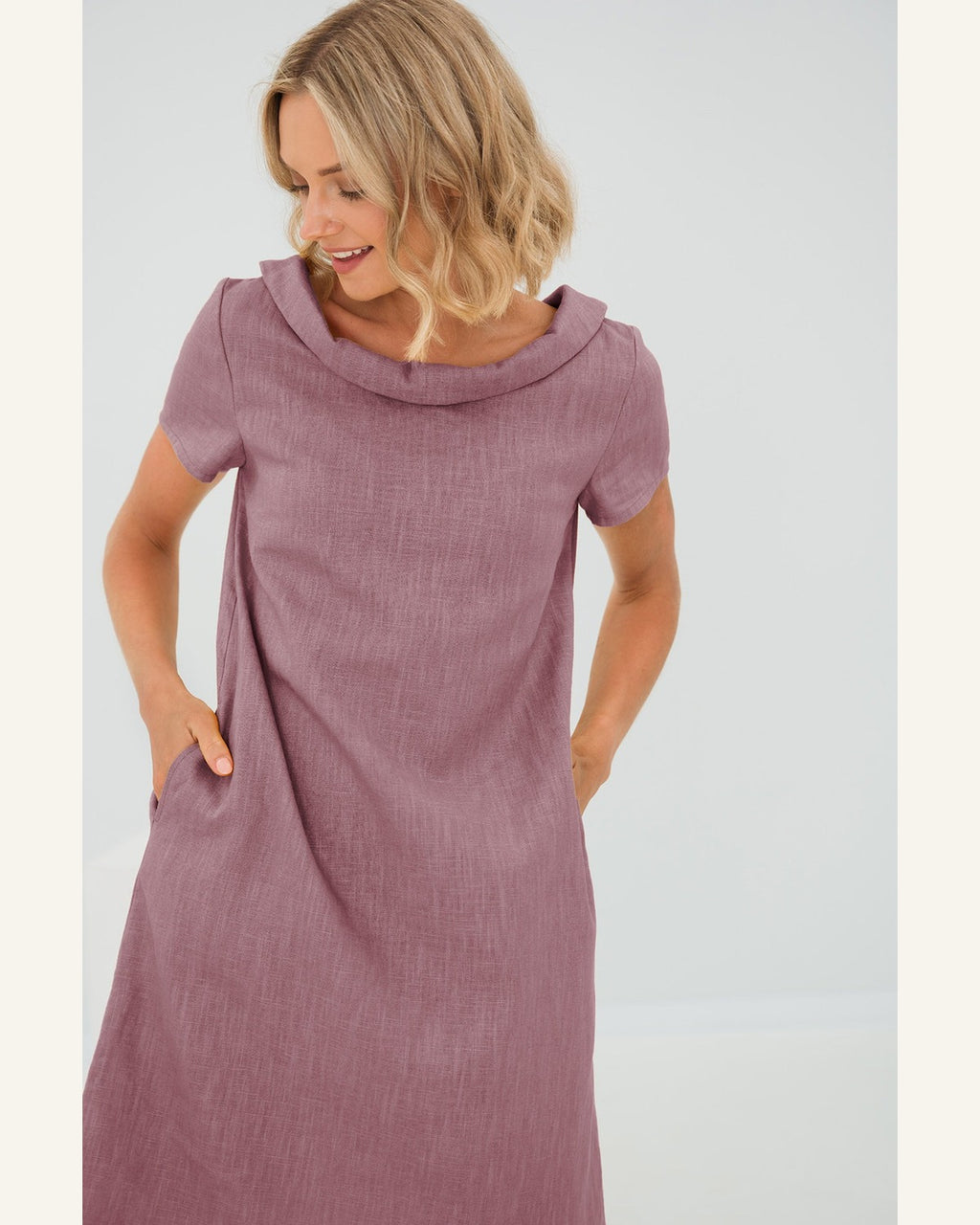 Türkisfarbenes Kleid mit Schleife - Produktbild 6